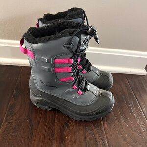 Columbia Gray and Pink Winter Boots